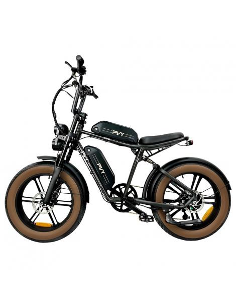 PVY X20 Mountain Electric Bike motore 1000W doppia batteria 48V 30Ah copertone 20*4.0'' 50km/h 200km 100N.M - Nero Limitato a 3 giorni
