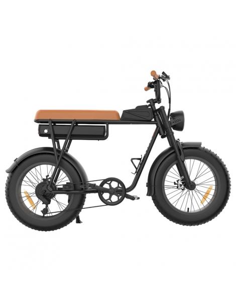 YAMALI FXH-006 Bicicletta elettrica Motore 1000W Batteria 48V 20Ah Pneumatici grassi 20*4'' - Marrone Black Friday Prezzi