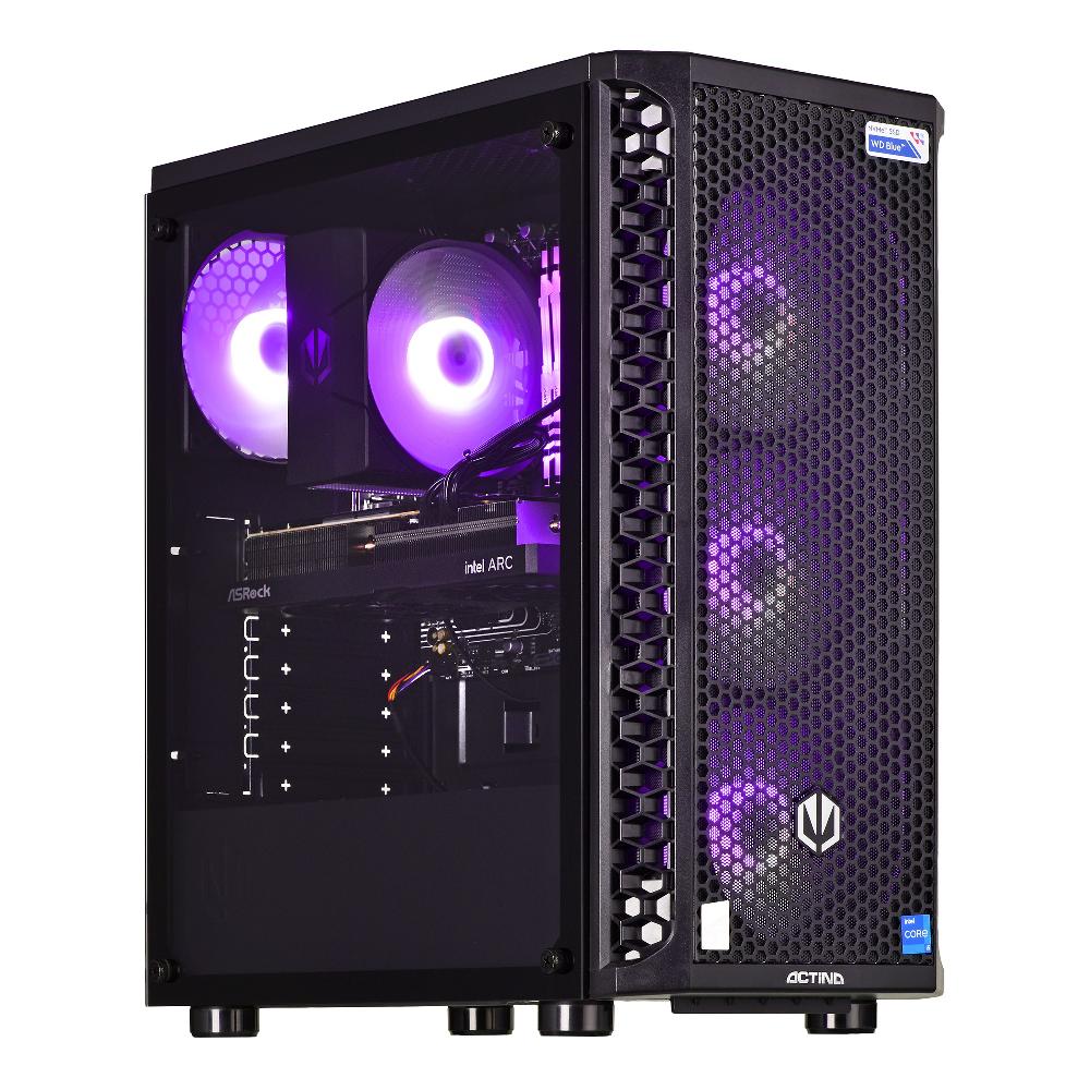 Actina 5901443339236 PC Intel® Core™ i5 i5-12400F 32 GB DDR4-SDRAM 1 TB SSD AMD Radeon RX 7700 XT Midi Tower Nero Nuova