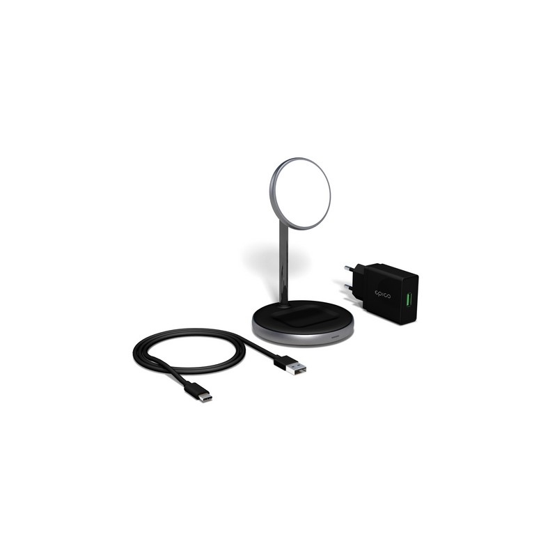 EPICO EPICO 2IN1 MAGNETIC WIRELESS CHARGER - space gray Nuovo