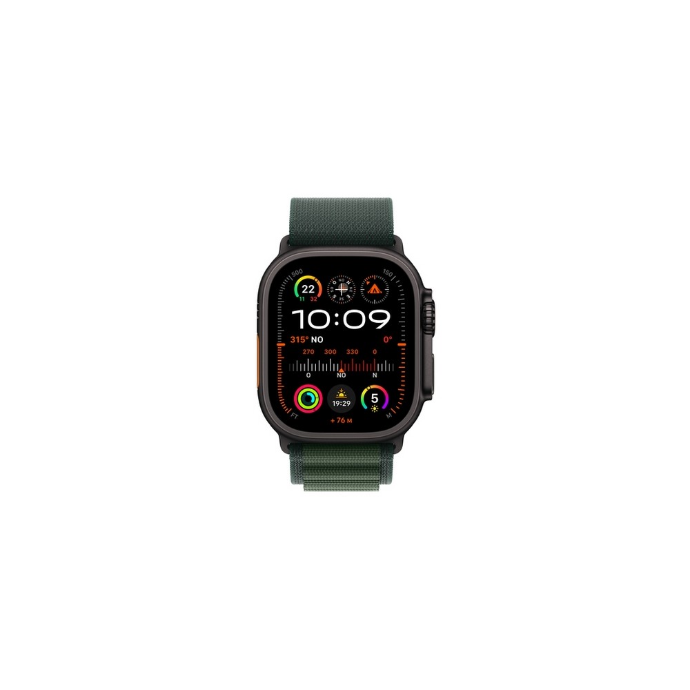 APPLE Apple Watch Ultra 2 GPS + Cellular 49mm Black Titanium Case with Dark Green Alpine Loop - Large Offerta migliore