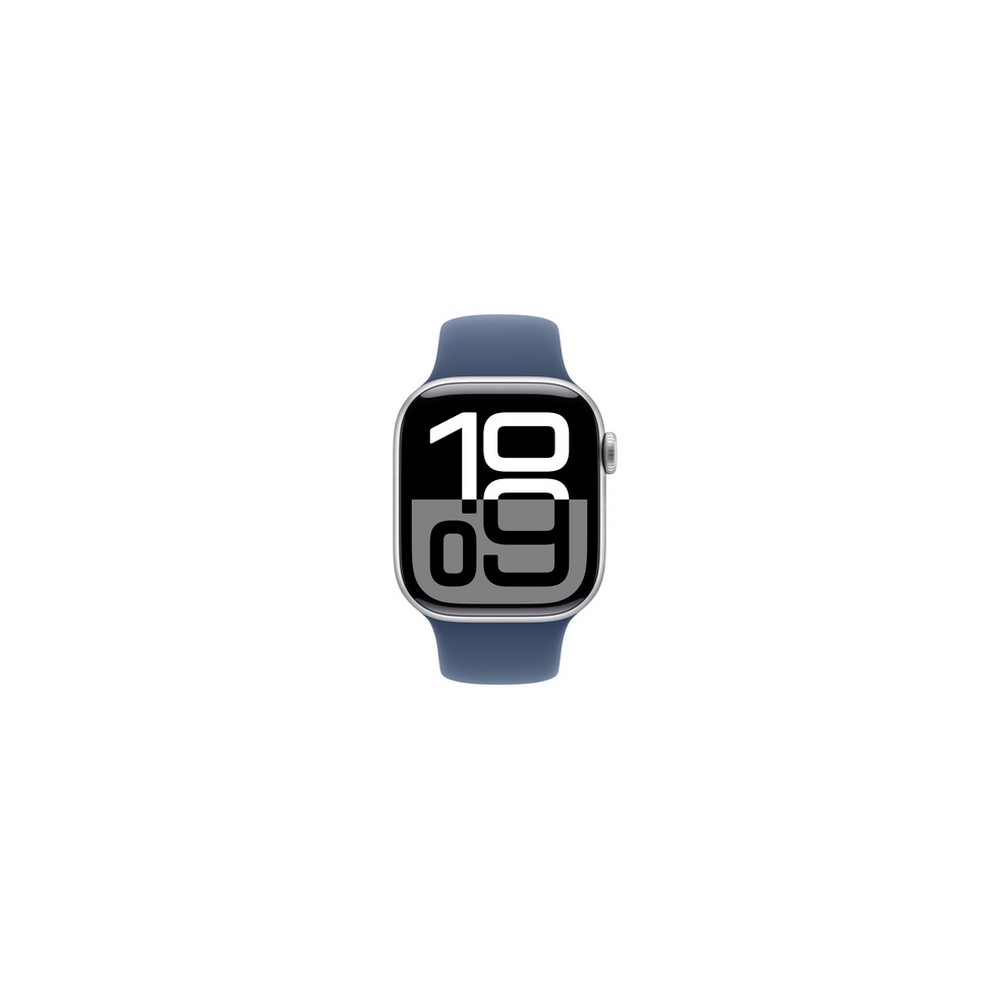 APPLE Apple Watch Series 10 GPS 42mm Silver Aluminium Case with Denim Sport Band - S/M Comprane uno, ottenene uno gratis
