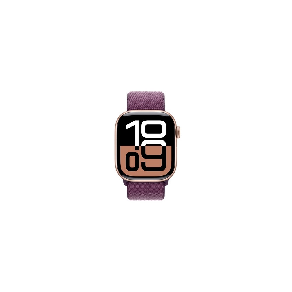 APPLE Apple Watch Series 10 GPS 42mm Rose Gold Aluminium Case with Plum Sport Loop Ritorno libero