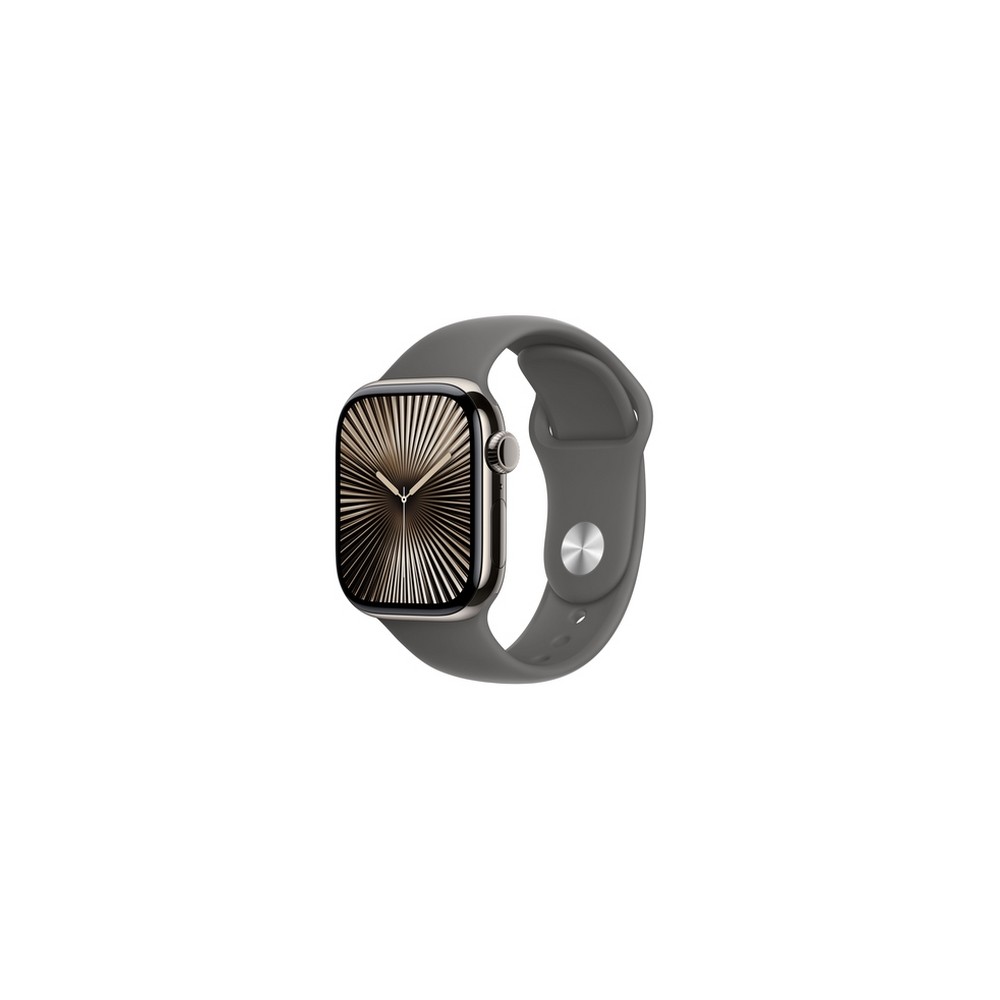 APPLE Apple Watch Series 10 GPS + Cellular 42mm Natural Titanium Case with Stone Grey Sport Band - S/M 50% di sconto con spedizione gratuita