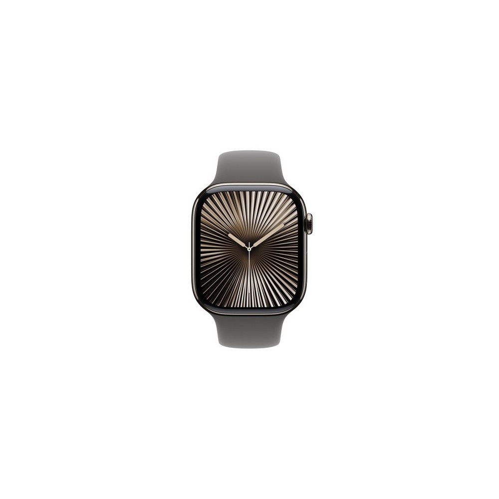 APPLE Apple Watch Series 10 GPS + Cellular 46mm Natural Titanium Case with Stone Grey Sport Band - M/L Qualità
