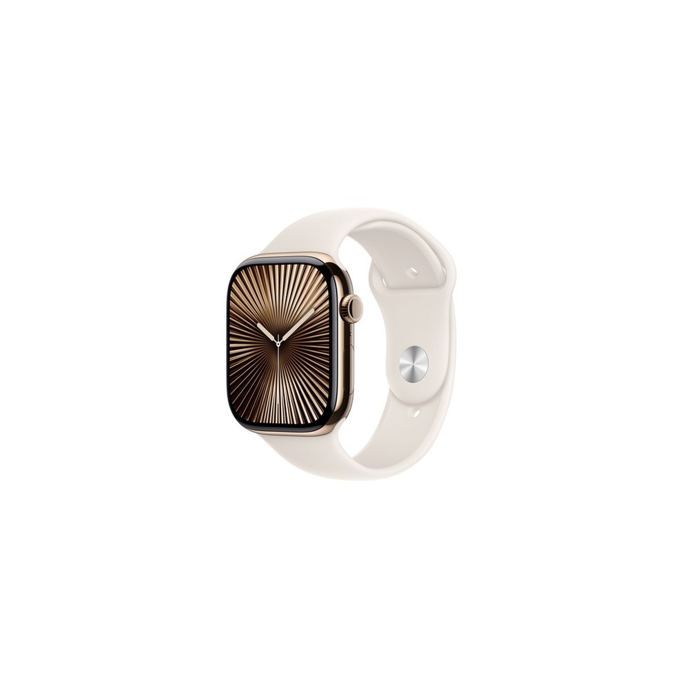APPLE Apple Watch Series 10 GPS + Cellular 46mm Gold Titanium Case with Starlight Sport Band - S/M Soddisfazione Garantita