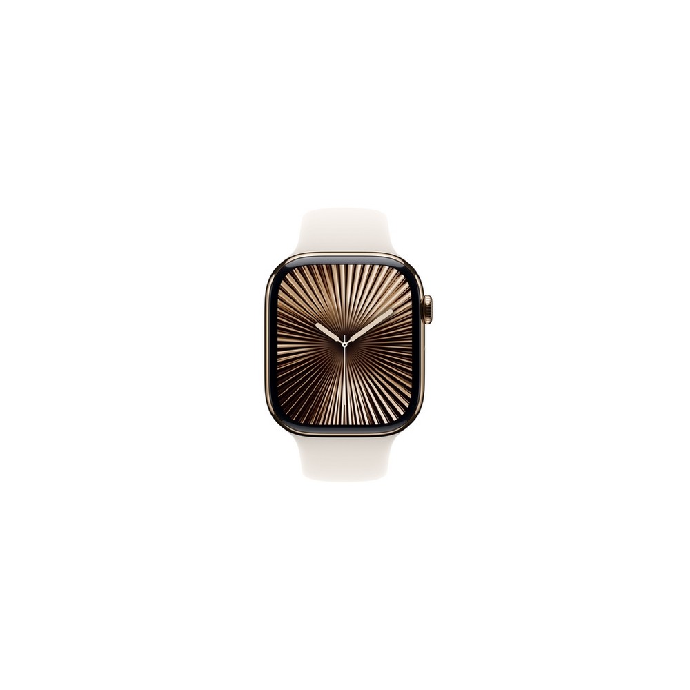 APPLE Apple Watch Series 10 GPS + Cellular 46mm Gold Titanium Case with Starlight Sport Band - S/M Soddisfazione Garantita