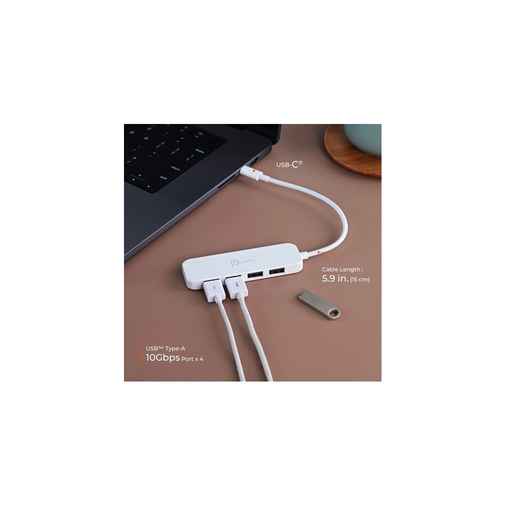 j5create Eco-Friendly USB-C to 4-Port Type-A Gen 2 Hub Offerte stagionali