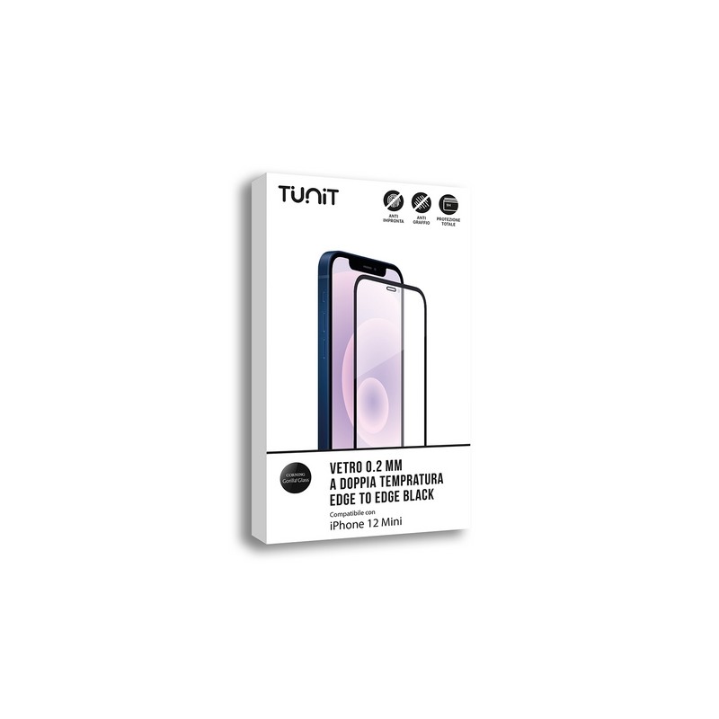 TUNIT Vetro "Edge to Edge" a doppia tempratura per iPhone 12 Qualità Garantita