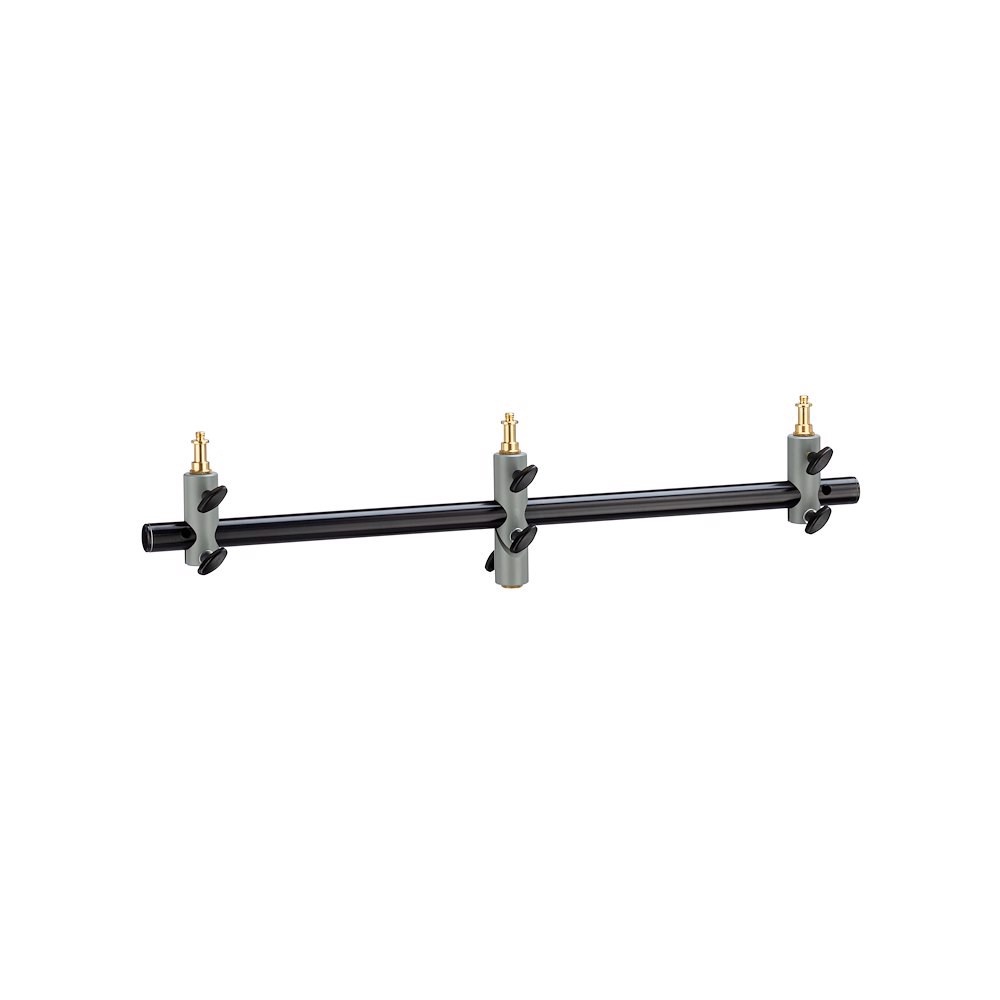 Manfrotto Barra nera portamicrofono/lamp 3 attacchi Italy