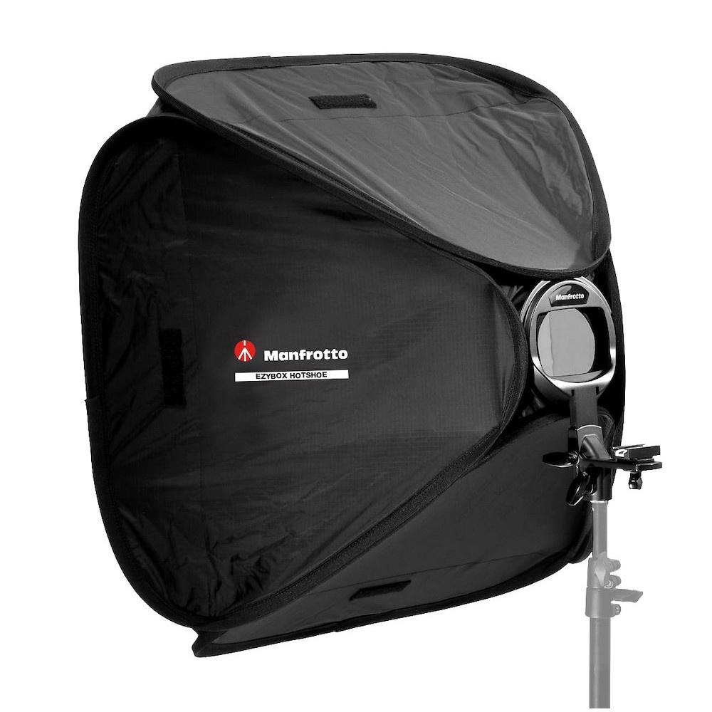 Manfrotto Softbox Ezybox Hotshoe 76cm x 76cm con supporto Sconto di tempo limitato