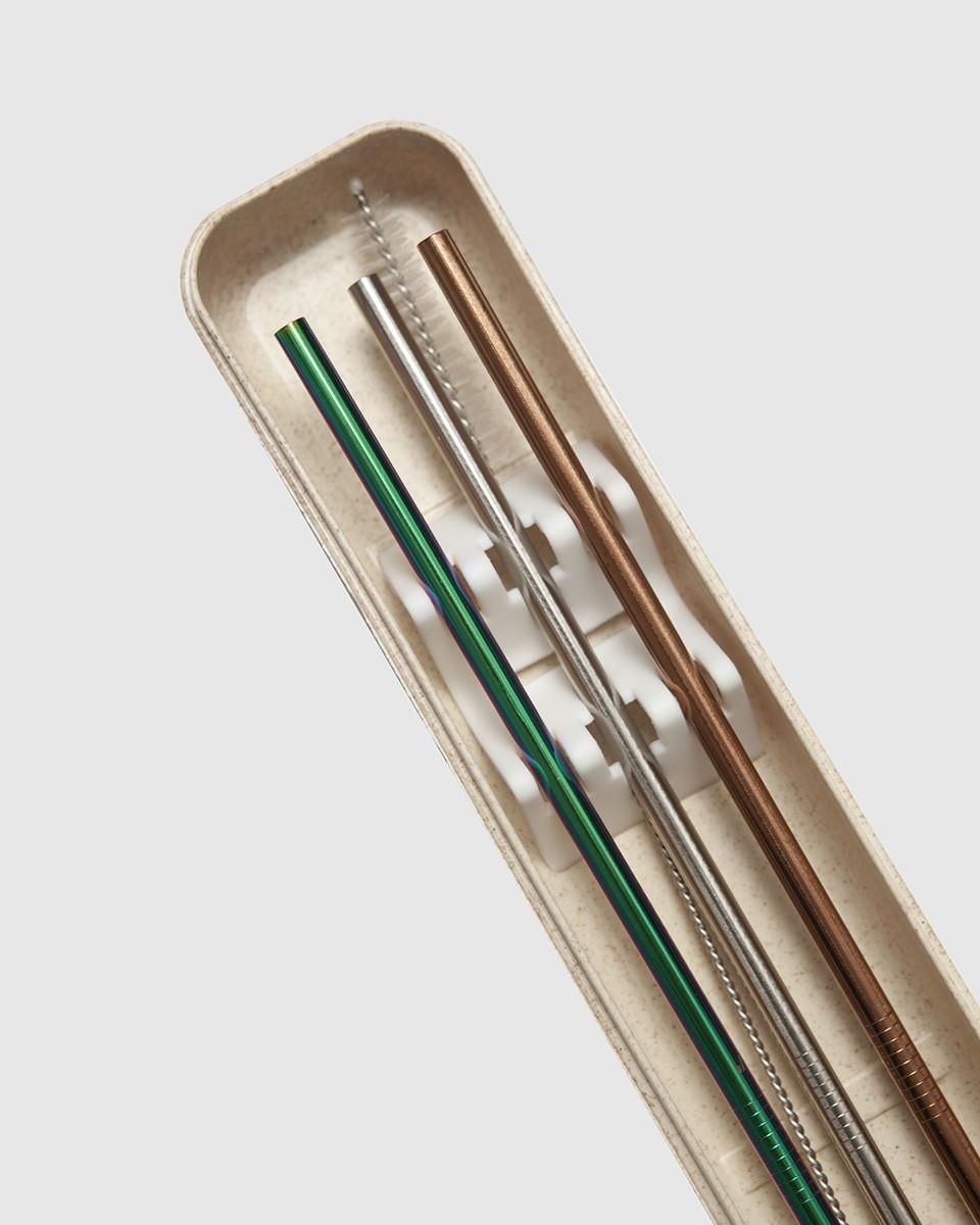 ﻿Wood'd METAL STRAWS Nuovo
