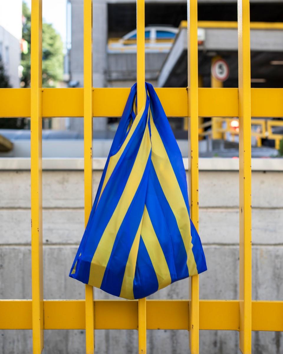 Wood'd Stripes Blue Bag In Vendita