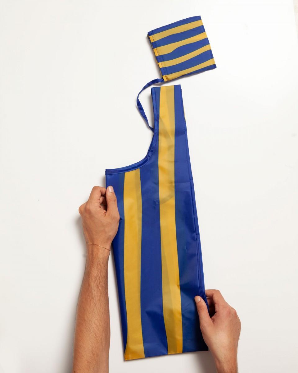 Wood'd Stripes Blue Bag In Vendita