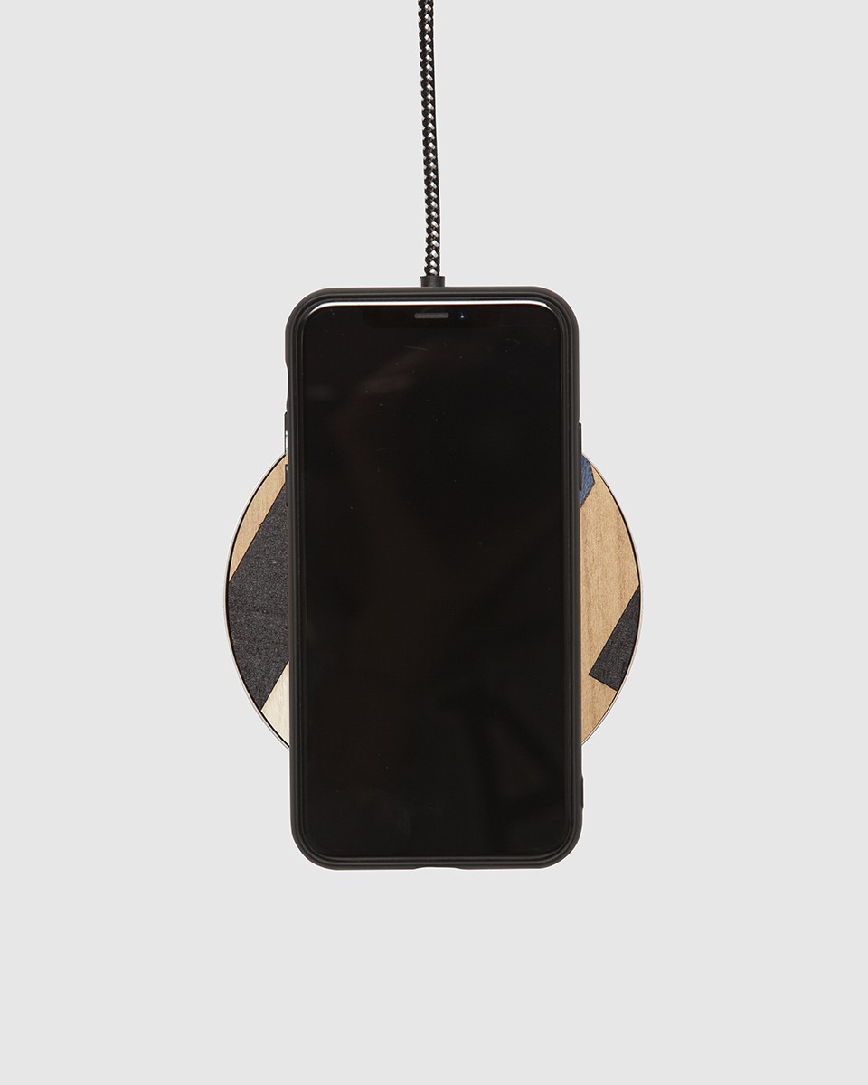 Wood'd Riga Blu Charger Italia