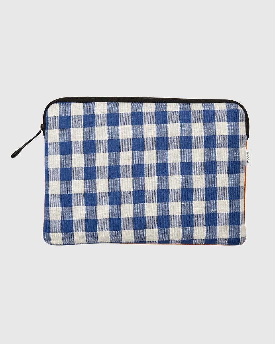 Wood'd Patch Blue Macbook Case Qualità