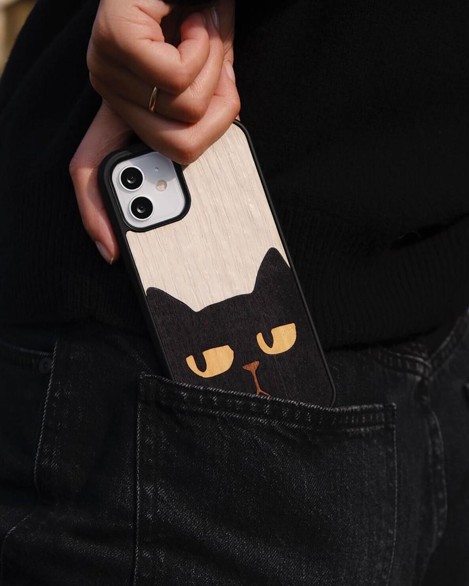 Wood'd Black Cat Cover In Vendita