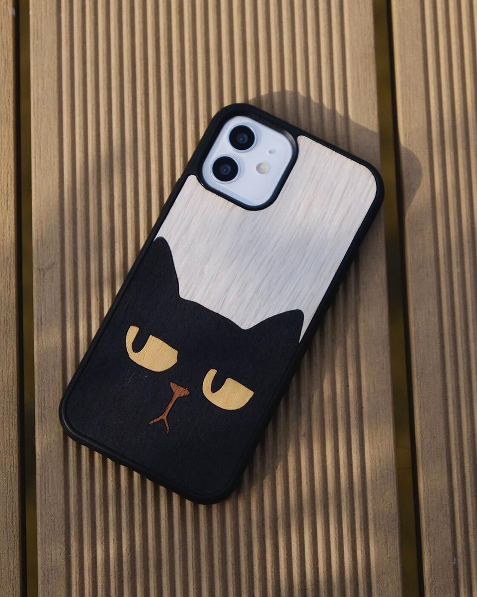 Wood'd Black Cat Cover In Vendita