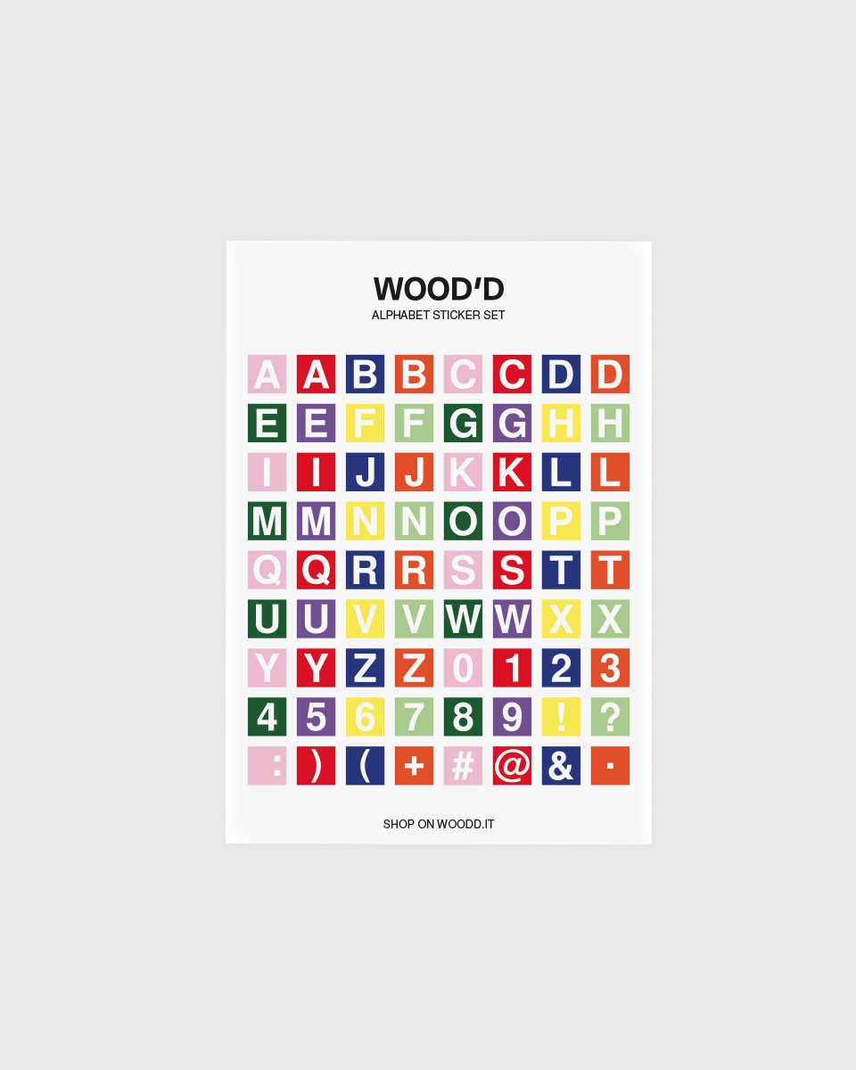 Wood'd Alphabet Mirror Case Qualità