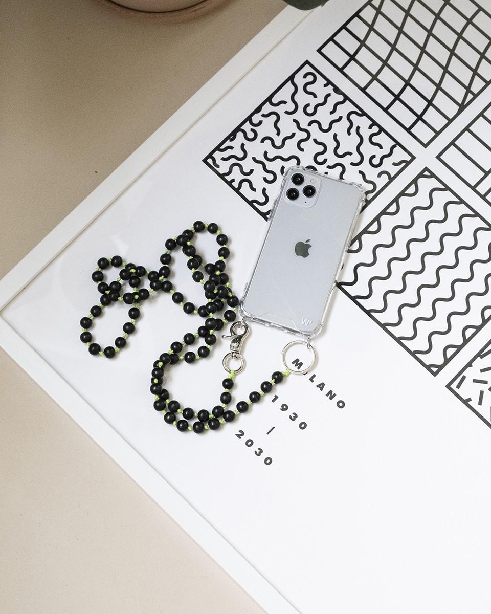 Wood'd Pearls Black Necklace Economico