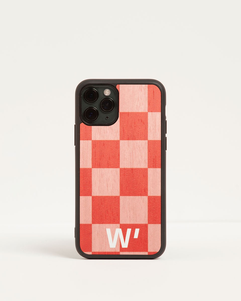 Wood'd Pink Check Cover Nuova