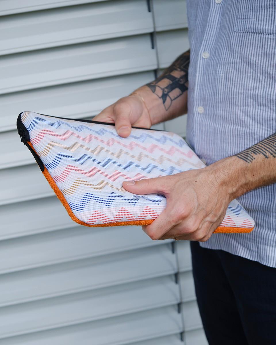 Wood'd Patch Orange Macbook Case Vendita